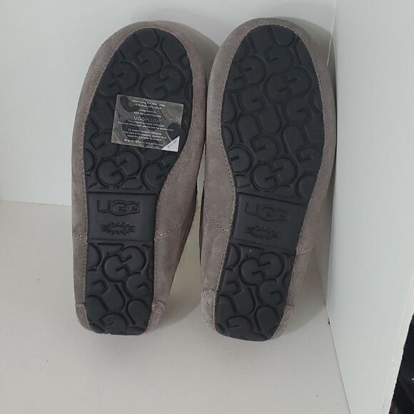 UGG Ascot Slipper Grey Suede Wool Comfort Loafer Men's US 8/ EU 41 NIB - Picture 8 of 13